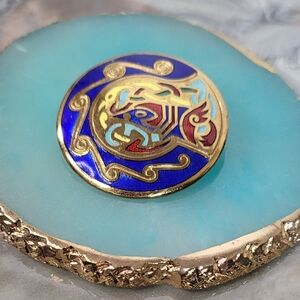 Vintage Tara Ware Celtic Enamel Brooch